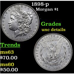 1898-p Morgan Dollar $1 Grades Unc Details