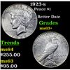 Image 1 : 1923-s Peace Dollar $1 Grades Select+ Unc