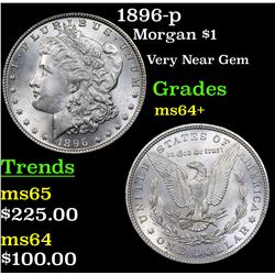 1896-p Morgan Dollar $1 Grades Choice+ Unc