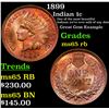 Image 1 : 1899 Indian Cent 1c Grades GEM Unc RB