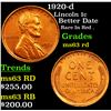 Image 1 : 1920-d Lincoln Cent 1c Grades Select Unc RD