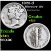 Image 1 : 1928-d Mercury Dime 10c Grades vf+