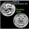 Image 1 : 1955-p Washington Quarter 25c Grades Choice Unc