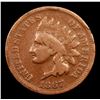 Image 2 : 1867 Indian Cent 1c Grades f, fine