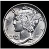 Image 2 : 1937-s Mercury Dime 10c Grades Select Unc