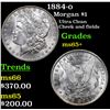 Image 1 : 1884-o Morgan Dollar $1 Grades GEM+ Unc