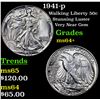 Image 1 : 1941-p Walking Liberty Half Dollar 50c Grades Choice+ Unc