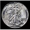 Image 2 : 1941-p Walking Liberty Half Dollar 50c Grades Choice+ Unc
