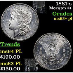 1881-s Morgan Dollar $1 Grades Select Unc+ PL