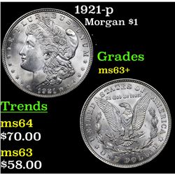 1921-p Morgan Dollar $1 Grades Select+ Unc