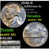Image 1 : 1946-d Jefferson Nickel 5c Grades Choice Unc+ 5fs