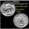 Image 1 : 1936-p Washington Quarter 25c Grades Choice AU/BU Slider