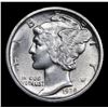 Image 2 : 1935-d Mercury Dime 10c Grades Choice AU