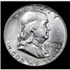 Image 2 : 1949-p Franklin Half Dollar 50c Grades Choice AU
