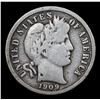 Image 2 : 1909-d Barber Dime 10c Grades f+