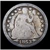 Image 2 : 1853-p Arrows Seated Liberty Dime 10c Grades vg+