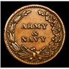 Image 3 : 1863 Army & Navy Civil War Token 1c Grades Select AU