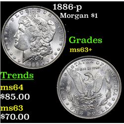 1886-p Morgan Dollar $1 Grades Select+ Unc