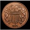 Image 2 : 1865 Two Cent Piece 2c Grades Choice AU