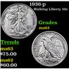 Image 1 : 1936-p Walking Liberty Half Dollar 50c Grades Select Unc