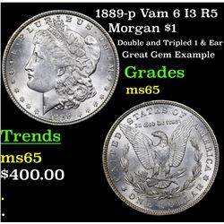 1889-p Vam 6 I3 R5 Morgan Dollar $1 Grades GEM Unc