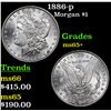 Image 1 : 1886-p Morgan Dollar $1 Grades GEM+ Unc