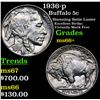 Image 1 : 1936-p Buffalo Nickel 5c Grades GEM++ Unc