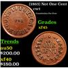 Image 1 : (1863) Not One Cent Civil War Token 1c Grades xf+