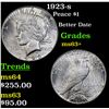 Image 1 : 1923-s Peace Dollar $1 Grades Select+ Unc
