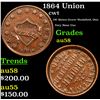 Image 1 : 1864 Union Civil War Token 1c Grades Choice AU/BU Slider