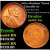 Image 1 : 1916-s Rainbow Toned Lincoln Cent 1c Grades Select+ Unc BN