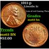 Image 1 : 1911-p Lincoln Cent 1c Grades Select Unc BN