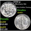 Image 1 : 1936-p Mercury Dime 10c Grades GEM+ Unc