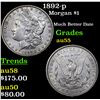 Image 1 : 1892-p Morgan Dollar $1 Grades Choice AU