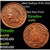 Image 1 : 1863 Indian F-87/356 Civil War Token 1c Grades Choice AU