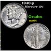 Image 1 : 1940-p Mercury Dime 10c Grades Choice Unc