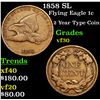 Image 1 : 1858 SL Flying Eagle Cent 1c Grades vf++