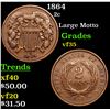 Image 1 : 1864 Two Cent Piece 2c Grades vf++