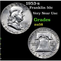 1953-s Franklin Half Dollar 50c Grades Choice AU/BU Slider