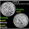 Image 1 : 1946-p Walking Liberty Half Dollar 50c Grades Select Unc