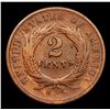 Image 3 : 1864 Two Cent Piece 2c Grades f, fine