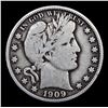 Image 2 : 1909-p Barber Half Dollars 50c Grades f+