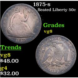 1875-s Seated Half Dollar 50c Grades vg, very good