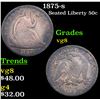 Image 1 : 1875-s Seated Half Dollar 50c Grades vg, very good