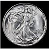 Image 2 : 1943-p Walking Liberty Half Dollar 50c Grades Choice+ Unc