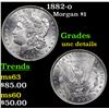 Image 1 : 1882-o Morgan Dollar $1 Grades Unc Details