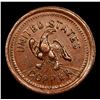 Image 2 : (1863) US Copper, Bronze Mint Error F-221/327BR R7 Civil War Token 1c Grades Choice AU