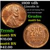 Image 1 : 1909 vdb Lincoln Cent 1c Grades GEM Unc BN
