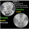 Image 1 : 1880-s Morgan Dollar $1 Grades GEM Unc