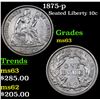 Image 1 : 1875-p Seated Liberty Dime 10c Grades Select Unc